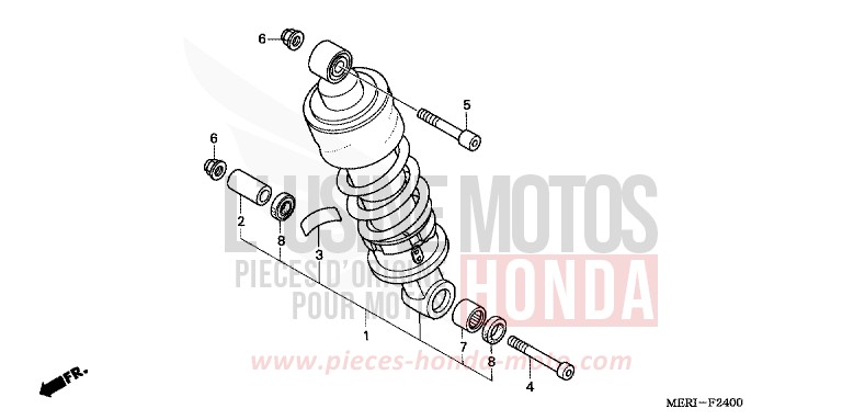 KISSEN, HINTEN von CBF600N ABS NORTH POLE BLUE METALLIC (PB342) von 2005